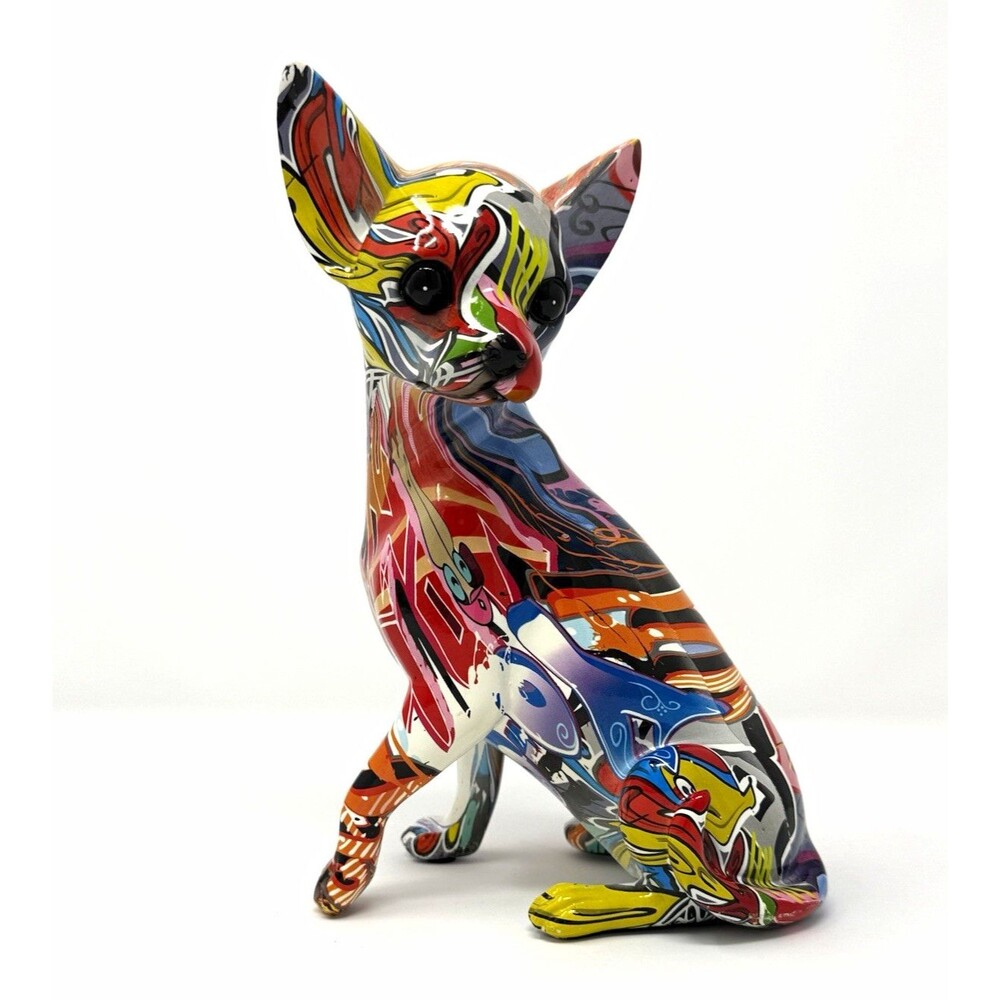 Graffiti Chihuahua Decorative Sculpture
